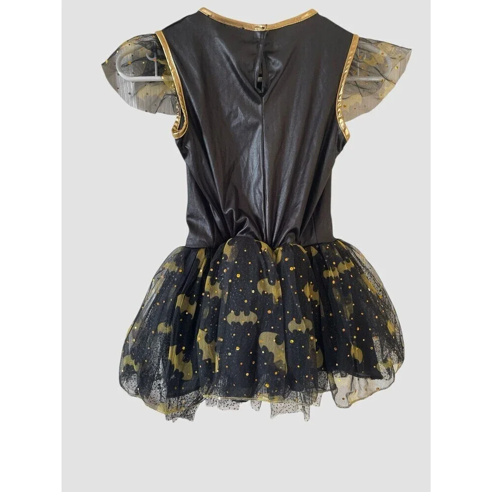 Bat Girl Toddler Costume Tutu Dress w/ Mask & Gauntlets Toddler Medium 3/4